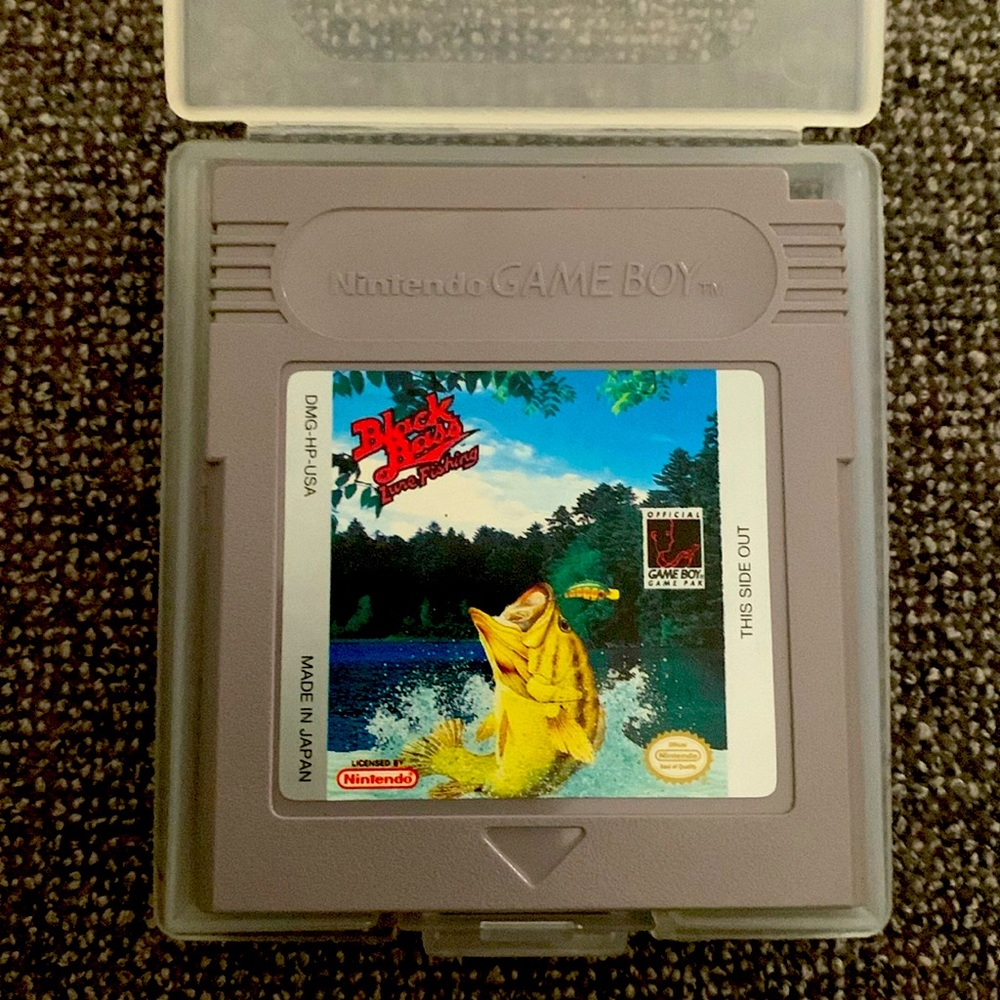 Black Bass Lure Fishing Game Boy cartridge